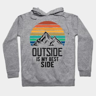 Nature Mountains Vintage Outdoors Hiking Retro Hoodie